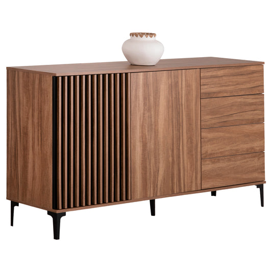 SIDEBOARD SERIES HARRY HM18006.01 MELAMINE IN NATURAL WOOD COLOR AND BLACK 180x40x92Hcm. image 1