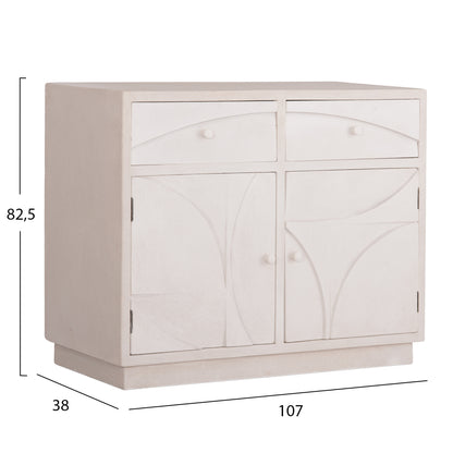 BUFFET SERIES SANTORINI HM18046 MDF IN OFF-WHITE COLOR-2 DRAWERS & 2 DOORS 107x38x82.5Hcm.