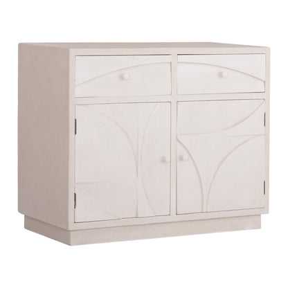 BUFFET SERIES SANTORINI HM18046 MDF IN OFF-WHITE COLOR-2 DRAWERS & 2 DOORS 107x38x82.5Hcm. image 1