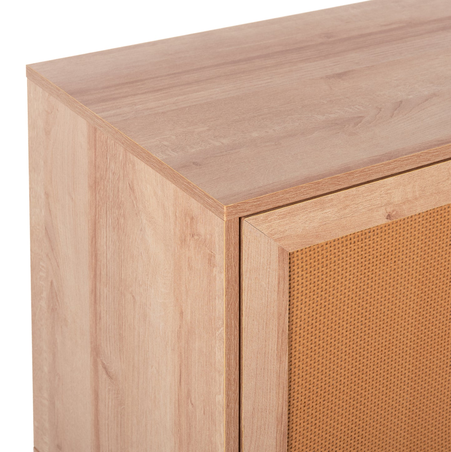 BUFFET COLM HM9440.11 MELAMINE WITH SYNTHETIC RATTAN ON 4 DOORS 160x39,5x71Hcm.