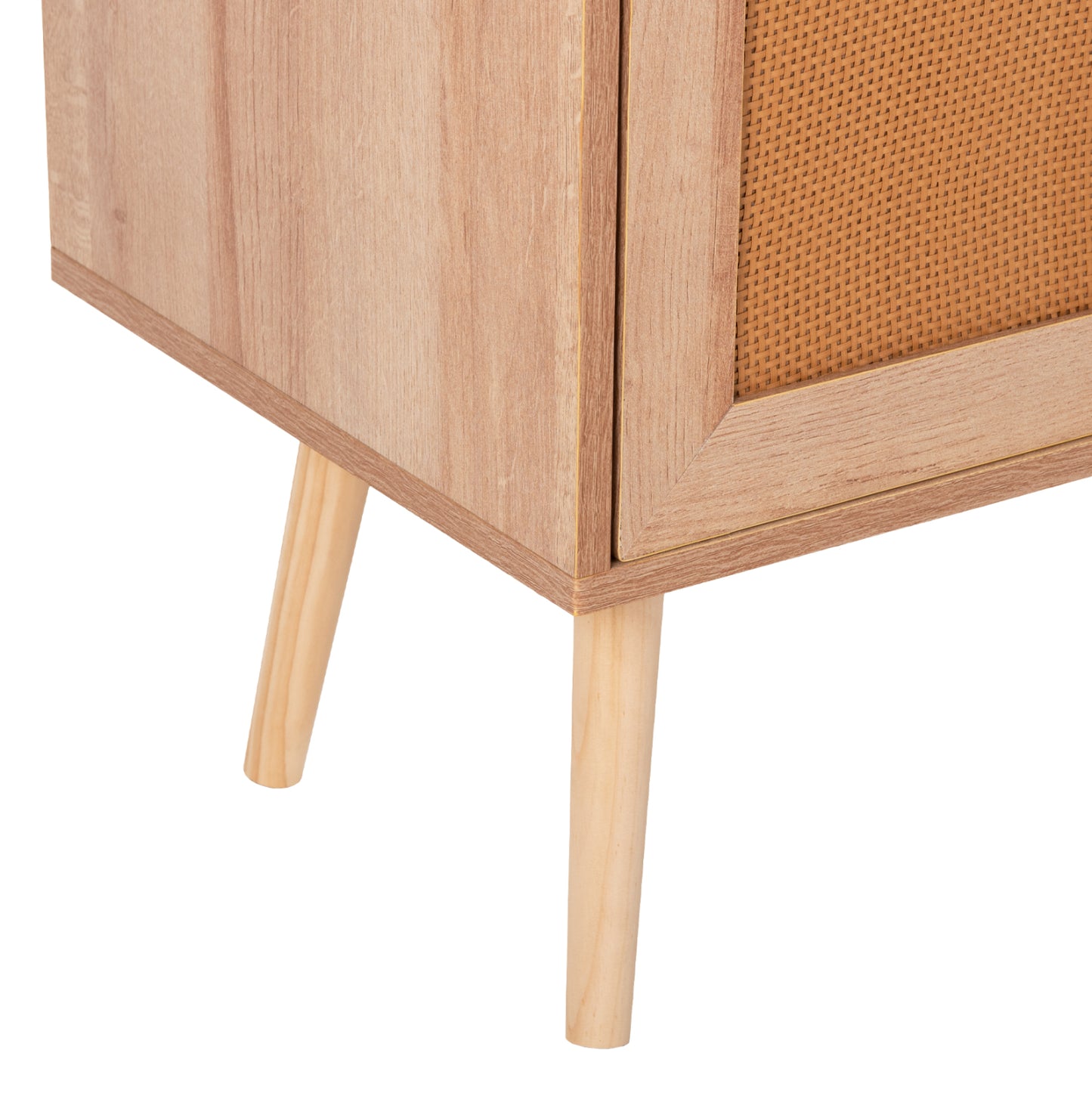 BUFFET COLM HM9440.11 MELAMINE WITH SYNTHETIC RATTAN ON 4 DOORS 160x39,5x71Hcm.