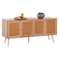BUFFET COLM HM9440.11 MELAMINE WITH SYNTHETIC RATTAN ON 4 DOORS 160x39,5x71Hcm. image 1