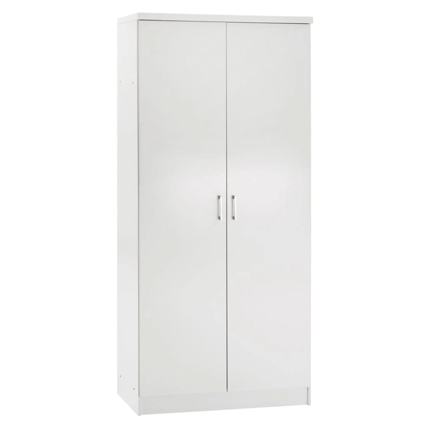 WARDROBE WITH 2 DOORS IN WHITE HM368.05 80x43x181 cm. image 1