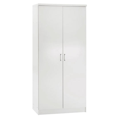 WARDROBE WITH 2 DOORS IN WHITE HM368.05 80x43x181 cm. image 1