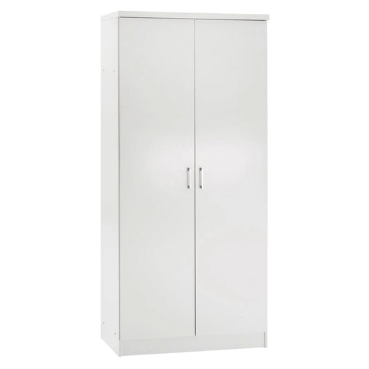 WARDROBE WITH 2 DOORS IN WHITE HM368.05 80x43x181 cm. image 1