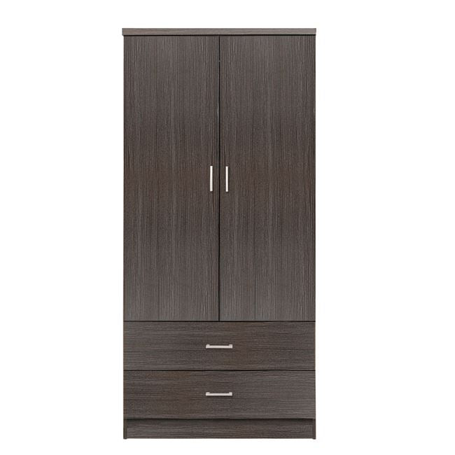 Wardrobe 2 Door with 2 drawers HM338.01 Zebrano 80x42x181 image 1