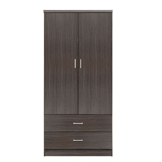 Wardrobe 2 Door with 2 drawers HM338.01 Zebrano 80x42x181 image 1