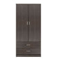 Wardrobe 2 Door with 2 drawers HM338.01 Zebrano 80x42x181 image 1