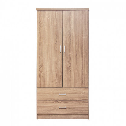 Wardrobe 2 Door with 2 drawers HM338.02 Sonama 80x42x181 image 1