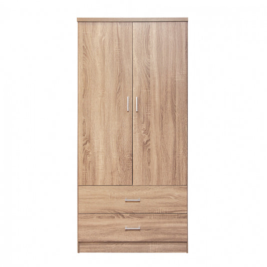 Wardrobe 2 Door with 2 drawers HM338.02 Sonama 80x42x181 image 1