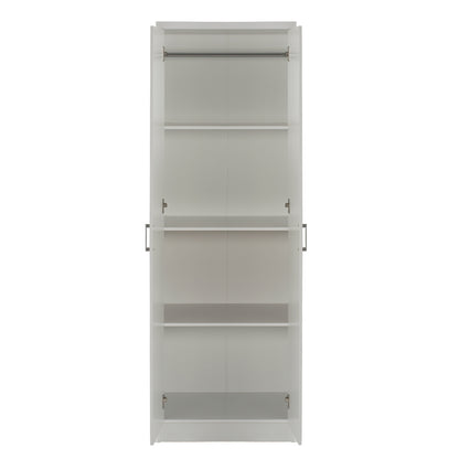 Двукрилен гардероб BAILEY с 3 рафта и меламин 60Χ43Χ181H cm