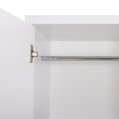 Двукрилен гардероб BAILEY с 3 рафта и меламин 60Χ43Χ181H cm