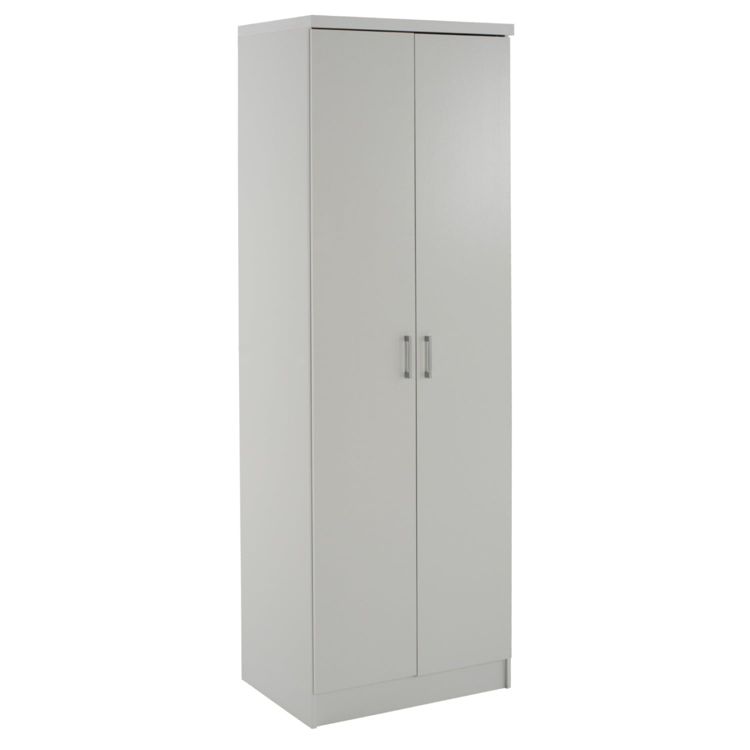 WARDROBE BAILEY HM337.05 2-LEAF 3 SHELVES MELAMINE IN WHITE 60Χ43Χ181H cm. image 1