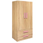 Wardrobe 2 Door Playroom Sonama-Pink HM335+HM336.02 80X50X180cm image 1