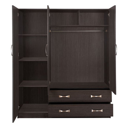 Шкаф с 3 врати 150x55x180cm и 2 чекмеджета Zebrano