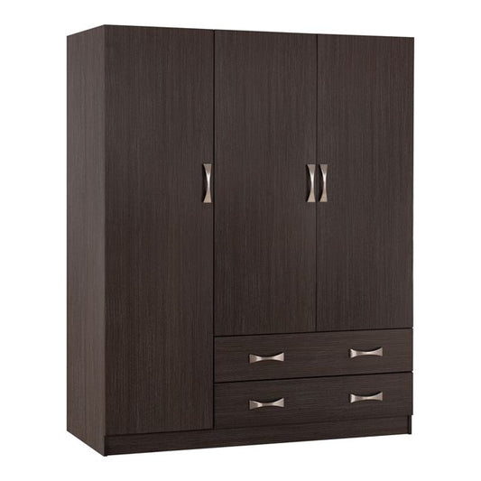 Wardrobe 3Door 150x55x180cm with 2 drawers HM384.01 Zebrano image 1
