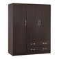 Wardrobe 3Door 150x55x180cm with 2 drawers HM384.01 Zebrano image 1