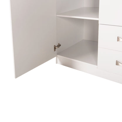 Практичен Шкаф с 3 Врати и 2 Чекмеджета 150X55Χ180Hcm