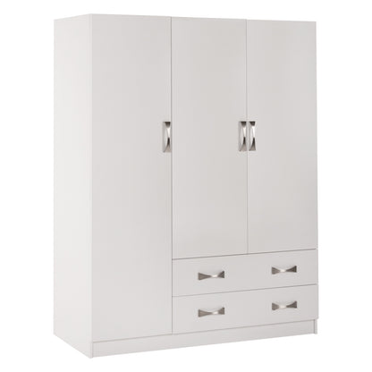WARDROBE 3-LEAF CARLY HM384.05 WITH 2 DRAWERS IN WHITE COLOR 150X55Χ180Hcm. image 1