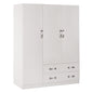 WARDROBE 3-LEAF CARLY HM384.05 WITH 2 DRAWERS IN WHITE COLOR 150X55Χ180Hcm. image 1