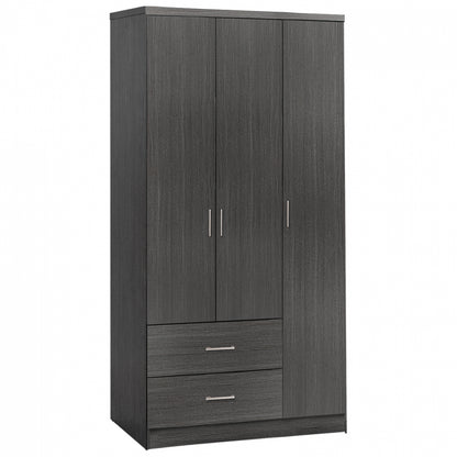 Wardorbe 3 Door with 2 drawers HM340.01 Zebrano 89x42,5x181 image 1