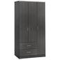 Wardorbe 3 Door with 2 drawers HM340.01 Zebrano 89x42,5x181 image 1