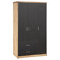 Wardrobe 3 Doors with 2 drawers HM340.04 Sonama 89.2x42x181cm image 1