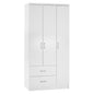 WARDROBE WITH 3 DOORS AND 2 DRAWERS HM340.05 IN WHITE 89x42,5x181 cm. image 1