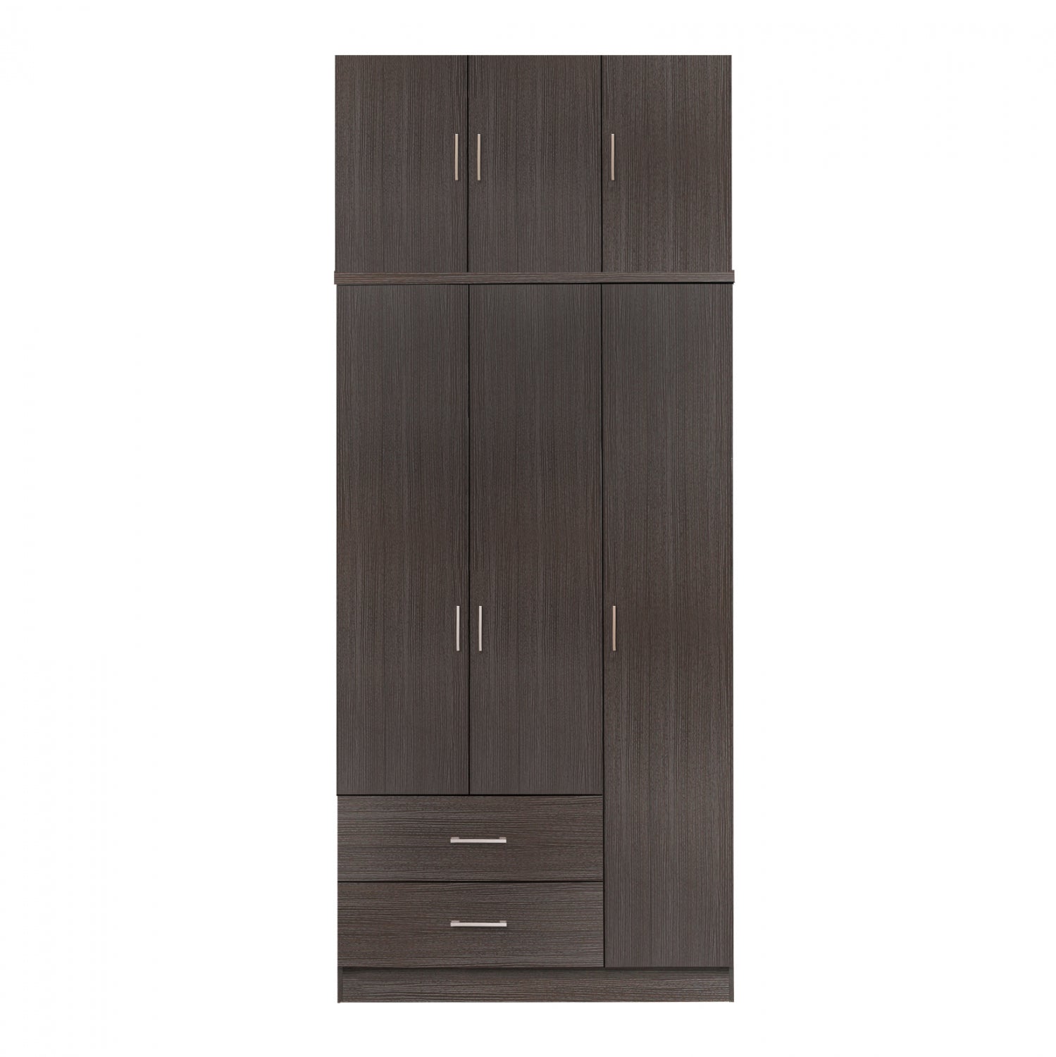 Wardrobe 3 Door and Loft with 2 drawers Zebrano 90x42x241 image 1