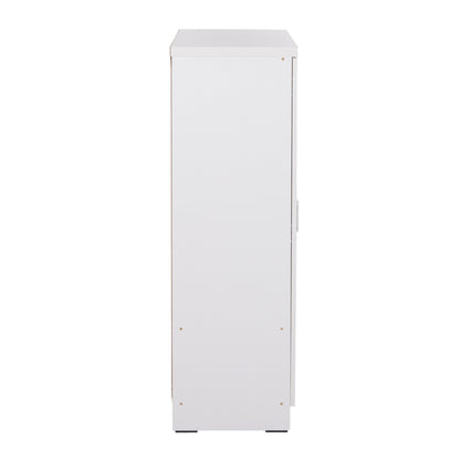 Тризъбен Гардероб с Рафтове FUENTO в Бяло 120-116x40x123.5Hcm