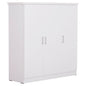 WARDROBE 3-LEAF WITH SHELVES FUENTO HM2482.02 MELAMINE IN WHITE 120-116x40x123.5Hcm image 1