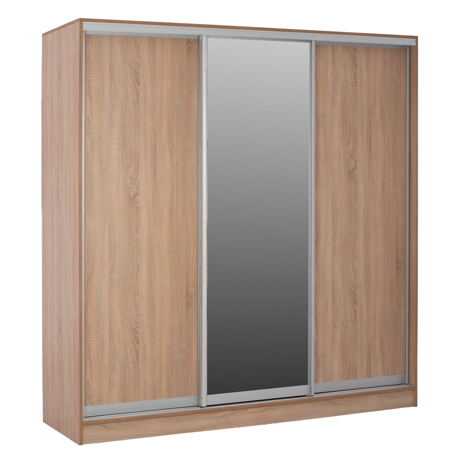 WARDROBE WITH SLIDING DOORS WITH MIRROR SONAMA OAK HM2435 200X60X210 image 1