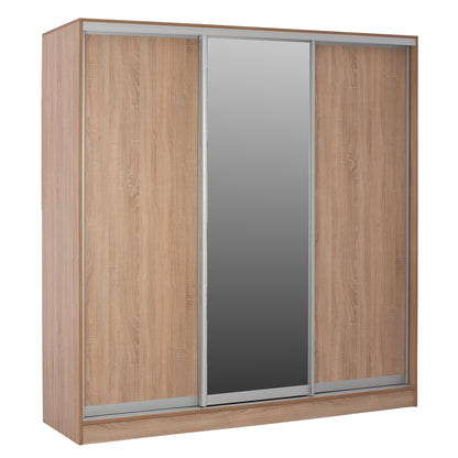 WARDROBE WITH SLIDING DOORS WITH MIRROR SONAMA OAK HM2435 200X60X210 image 1