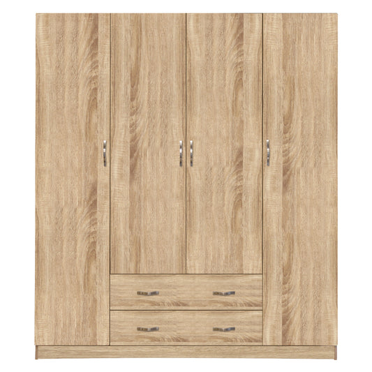 Wardrobe 4 Door with 2 drawers 200Χ56Χ180Hcm. HM353.02 Sonama image 1