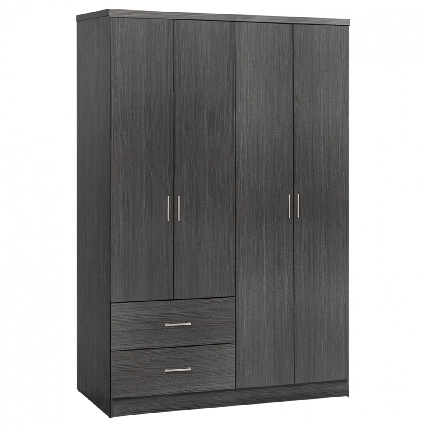 Wardrobe 4 Door with 2 Drawers HM339.01 Zebrano 120x42,5x180,5 image 1