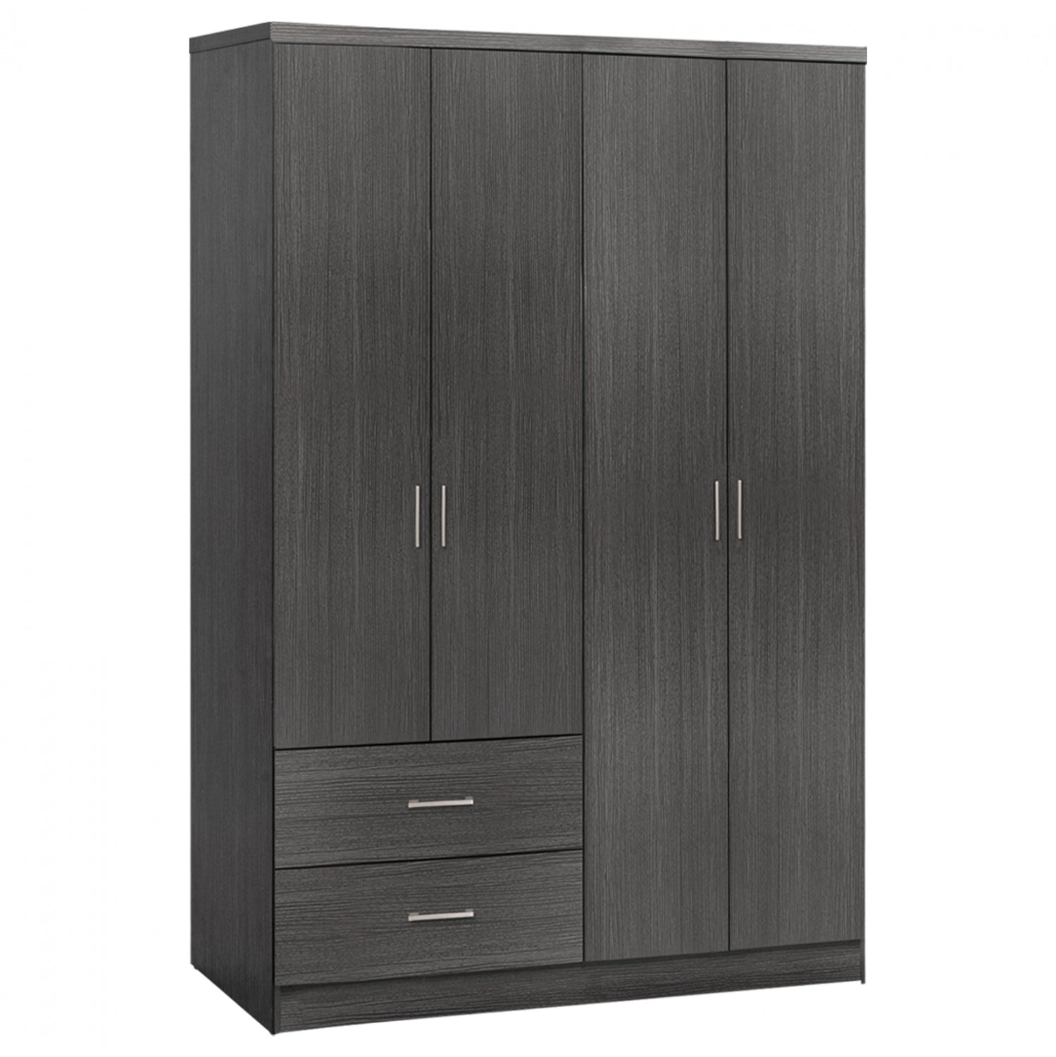 Wardrobe 4 Door with 2 Drawers HM339.01 Zebrano 120x42,5x180,5 image 1