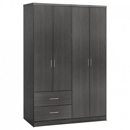 Wardrobe 4 Door with 2 Drawers HM339.01 Zebrano 120x42,5x180,5 image 1