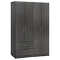 Wardrobe 4 Door with 2 Drawers HM339.01 Zebrano 120x42,5x180,5 image 1