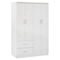 WARDROBE WITH 4 DOORS AND 2 DRAWERS HM339.05 WHITE 120Χ42,5Χ180,5 cm. image 1