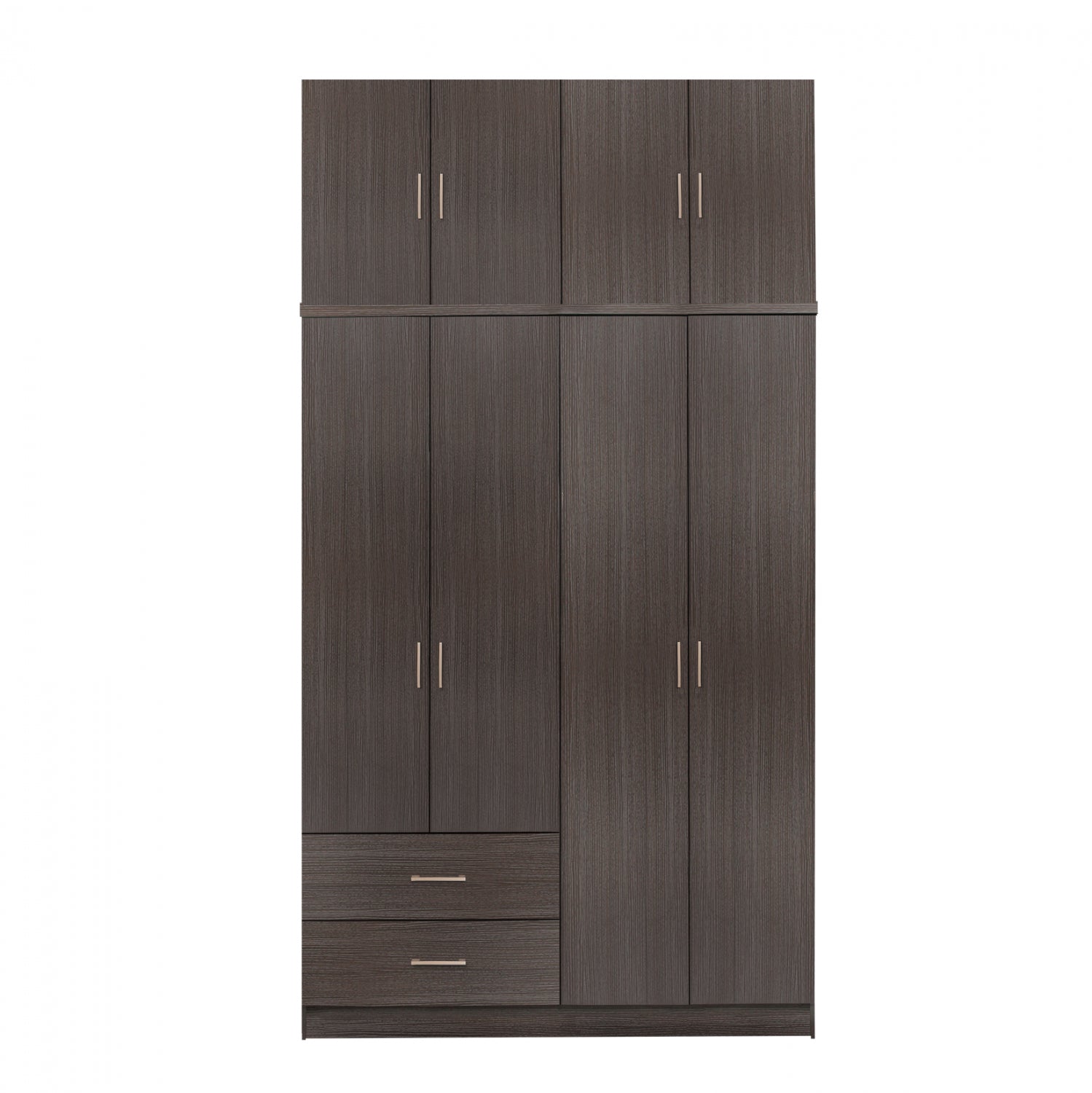 Wardrobe 4 Door with loft and 2 drawers zebrano 120x42x241 image 1