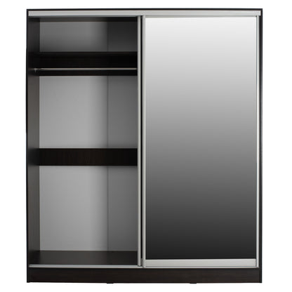 Шкаф 2-ка с Огледало и Плъзгащи Врати Wenge 160x60x210H