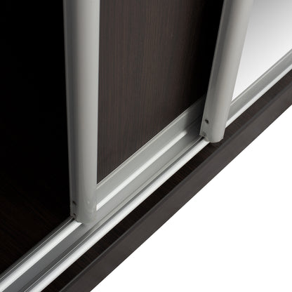 Шкаф 2-ка с Огледало и Плъзгащи Врати Wenge 160x60x210H