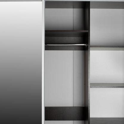Шкаф 2-ка с Огледало и Плъзгащи Врати Wenge 160x60x210H
