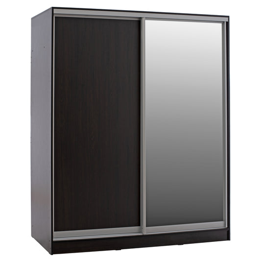 WARDROBE 2-LEAF HM2434.02 ADLER SLIDING DOORS MIRROR WENGE 160x60x210H image 1
