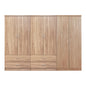 WARDROBE REINA HM21062.02 6-LEAF WITH 4 DRAWERS-MELAMINE IN SONAMA COLOR 240x43x181Hcm. image 1
