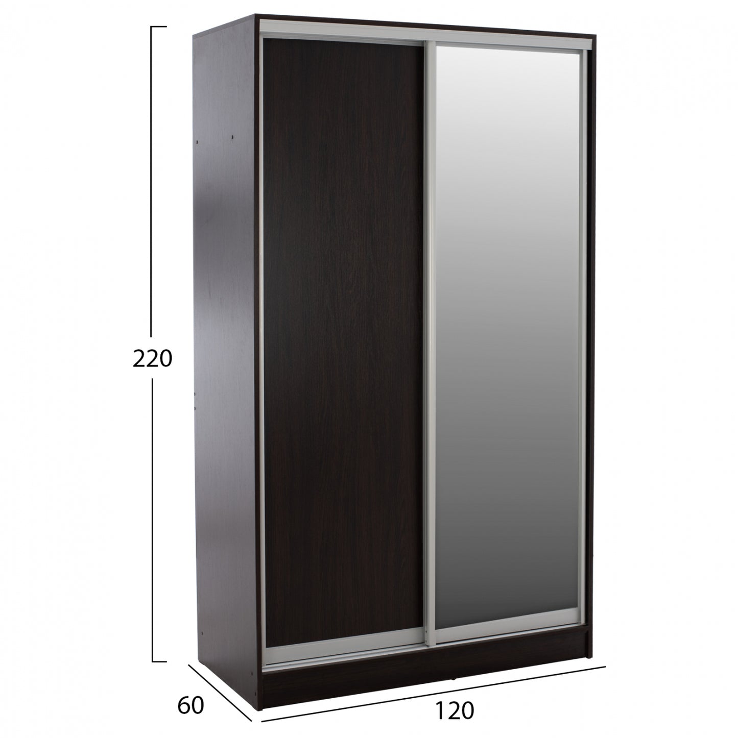 Дървена Нτουλάπα със Съсреща и Огледало 120x60x220 см