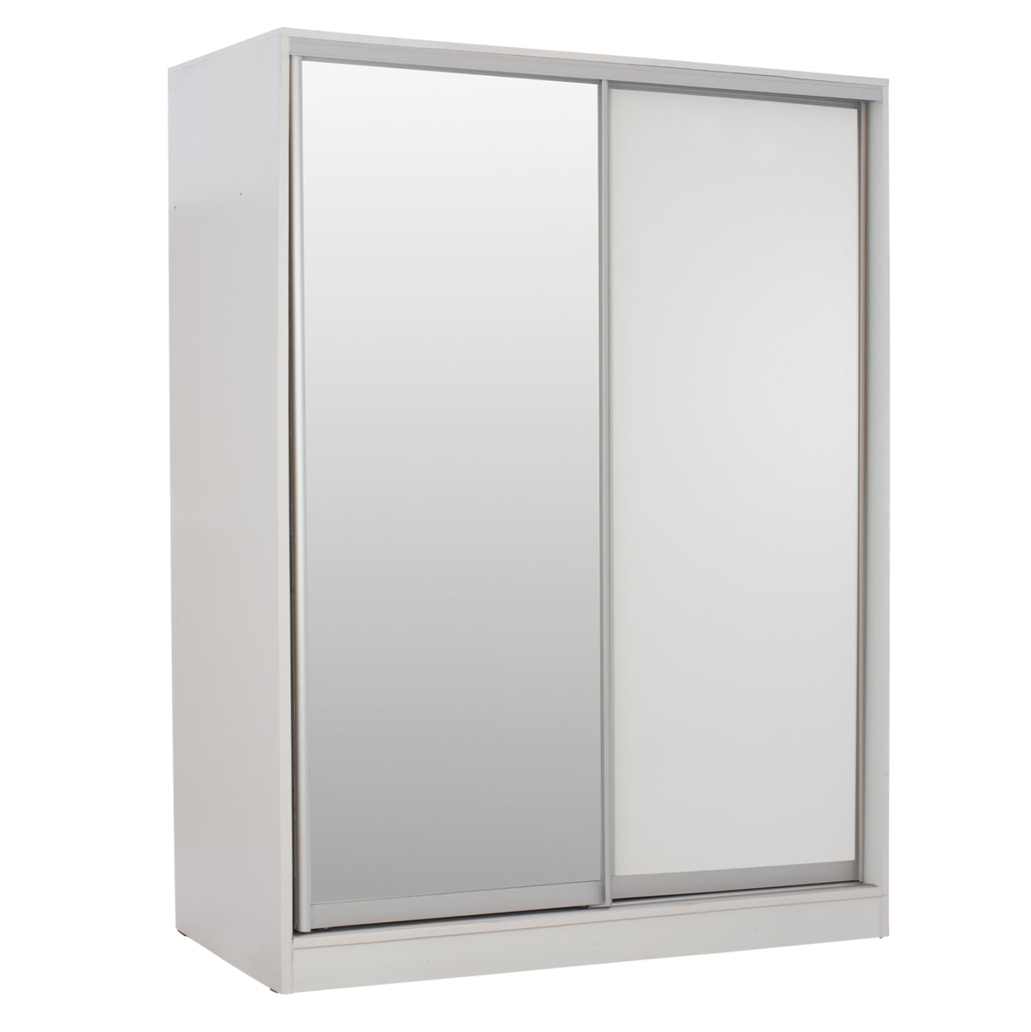 WARDROBE WITH SLIDING DOORS WITH MIRROR WHITE HM2434.03 160x60x210 cm. image 1