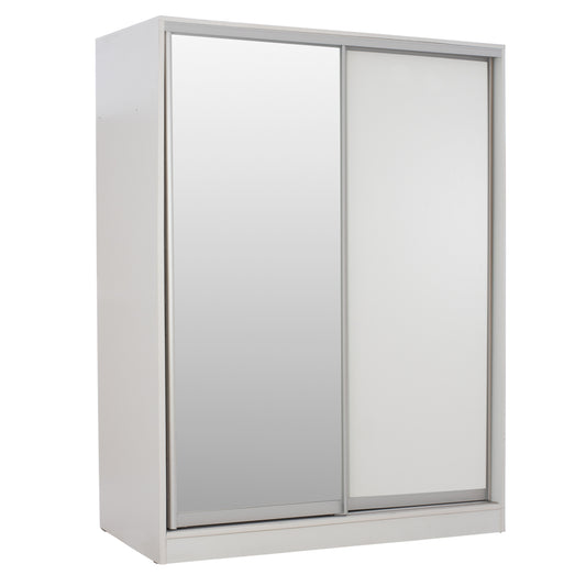 WARDROBE WITH SLIDING DOORS WITH MIRROR WHITE HM2434.03 160x60x210 cm. image 1