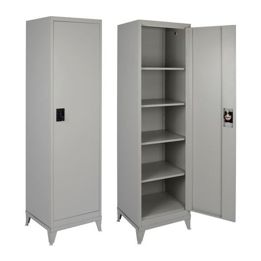 Metallic Wardrobe 50Χ45Χ190,5 with 4 shelves 1Door & legs HM10325 image 1