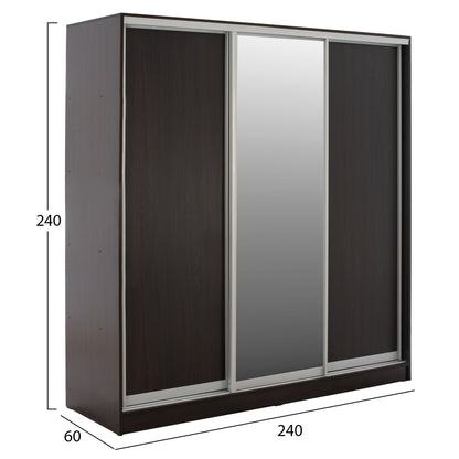Гардероб АДЛЕР с плъзгащи врати и огледало 240x60x240H